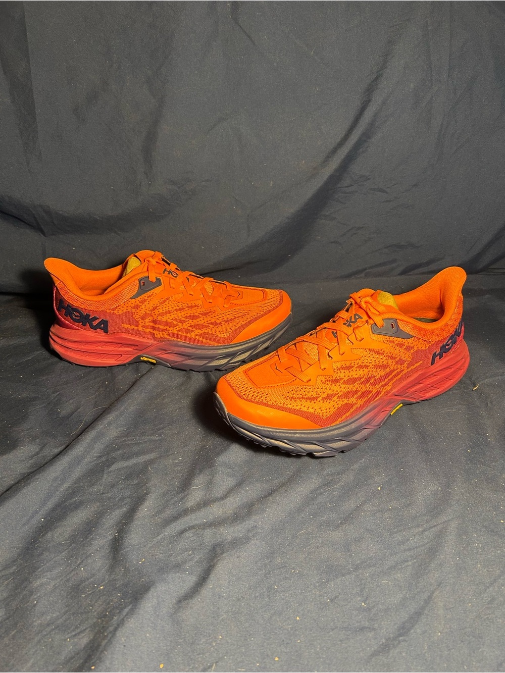 Hoka one one- hiking shoes, red purple, 8.5 women sw